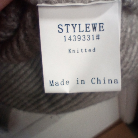 Stylewe NWT Color Block Boat Neck Dolman Batwing Sleeve Sweater Size Medium - Picture 12 of 12